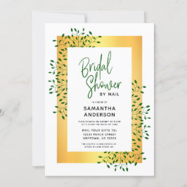 Green Vines Gold Script-Vrijgezellenfeest Kaart