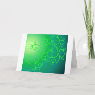 Green Vines Irish Luck Ireland Plant Flowers Art Bedankkaart