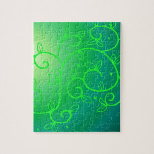 Green Vines Irish Luck Ireland Plant Flowers Art Legpuzzel