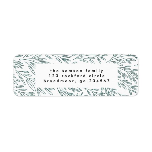 Green Vines Return-adres Etiket (Voorkant)