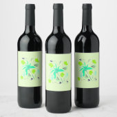 Green vineyard Food and Beverage Label Set Wijn Etiket (Flessen)