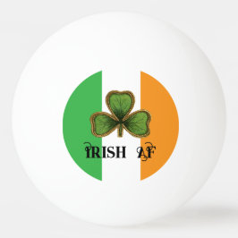 Green Vintage Shamrock Irish AF St Patrick's Day Pingpongbal
