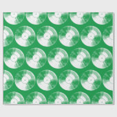 Green Vinyl Record Kerstmis Cadeaupapier (Vlak)