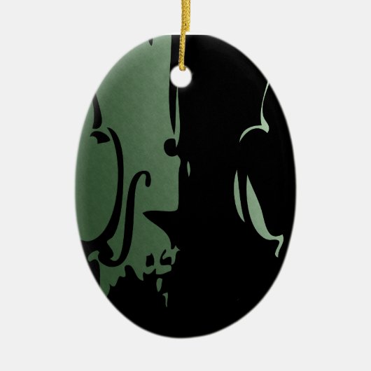 Green Violin Ornament (Voorkant)