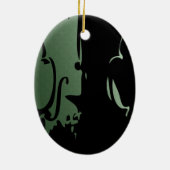 Green Violin Ornament (Achterkant)