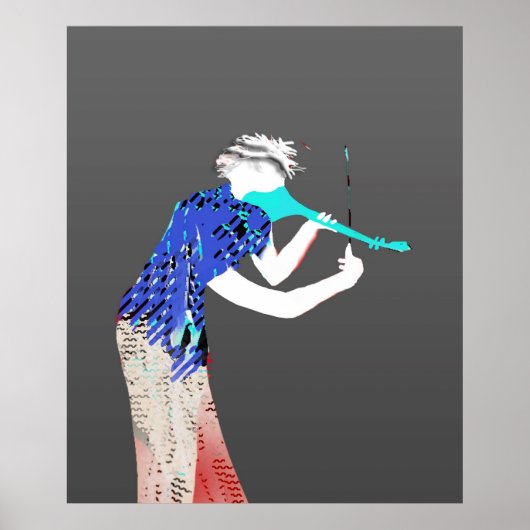 Green Violin Poster (Voorkant)