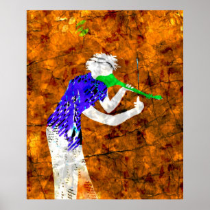 Green Violin Poster