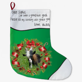 Green VOEG UW GOAT Foto toe - noem Beste kerstman Grote Kerstsok