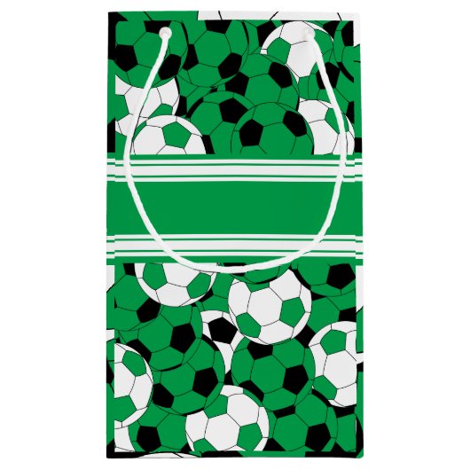 Green Voetbal Collage | Personaliseren Klein Cadeauzakje (Achterkant)