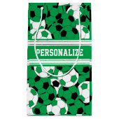 Green Voetbal Collage | Personaliseren Klein Cadeauzakje (Voorkant)