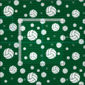 Green Volleyball Chevron Patterned Stof (Delen)