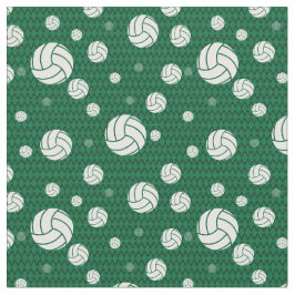 Green Volleyball Chevron Patterned Stof