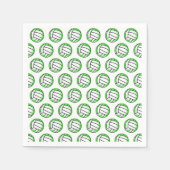 Green Volleyball Paper Cocktail Servet (Voorkant)