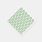 Green Volleyball Paper Cocktail Servet (Hoek)