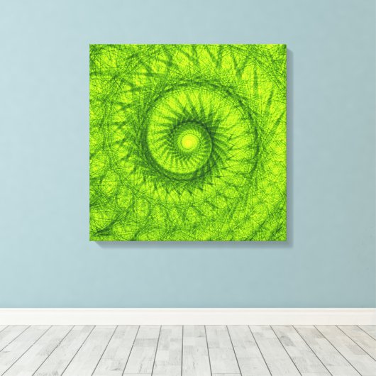 Green Vortex Canvas Afdruk (Insitu (Houten vloer))