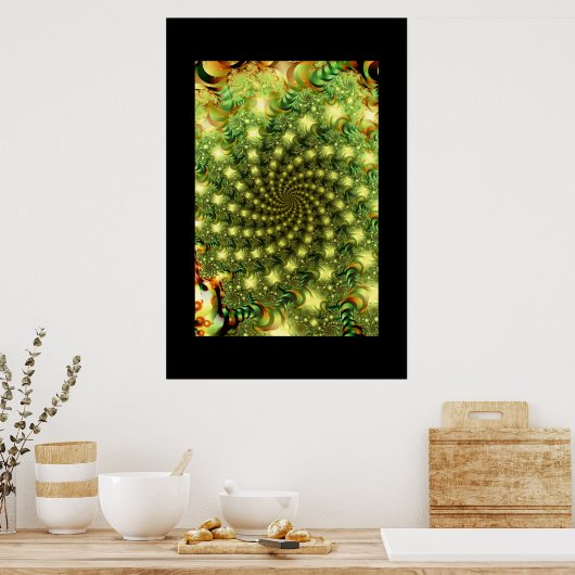 Green Vortex Poster (Keuken)
