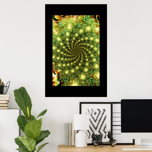 Green Vortex Poster (Thuiskantoor)