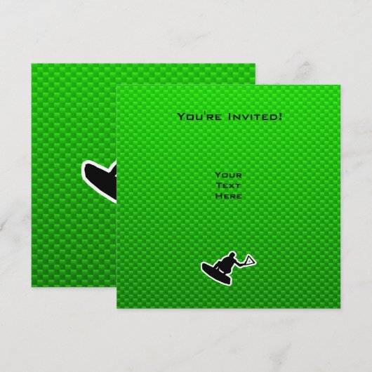 Green Wakeboarder Kaart (Voorkant / Achterkant)