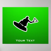 Green Wakeboarder Poster (Voorkant)