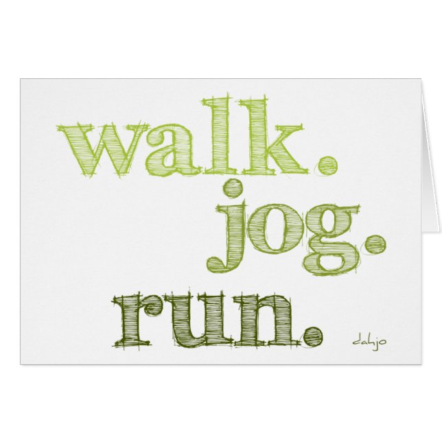 GREEN WALK JOG RUN (font SHADED) (Voorkant Horizontaal)