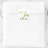 GREEN WALK JOG RUN (font SHADED) Vierkante Sticker (Tas)