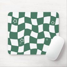Green Warped Design Mousepad