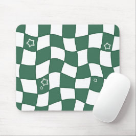 Green Warped Design Mousepad Muismat