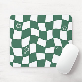 Green Warped Design Mousepad Muismat