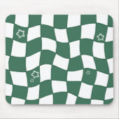 Green Warped Design Mousepad Muismat (Voorkant)