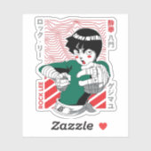 💪 Green Warrior Sticker – Anime-Inspired Ninja Vi (Vel)