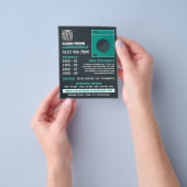 Green Washer, Laundromat, Cleaning Service Flyer (Hand)