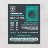 Green Washer, Laundromat, Cleaning Service Flyer (Voorkant)