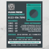 Green Washer, Laundromat, Cleaning Service Flyer (Voorkant)