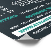 Green Washer, Laundromat, Cleaning Service Poster (Hoek)