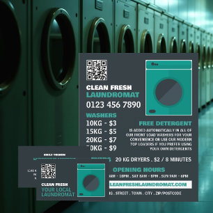 Green Washer, Laundromat, Cleaning Service Visitekaartje