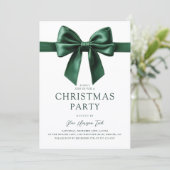 Green Watercolor Christmas Party Kaart (Staand voorkant)
