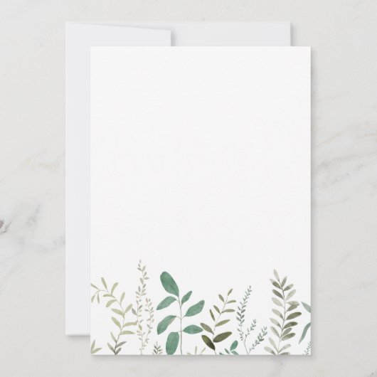 green watercolor cross First Communion Kaart (Achterkant)