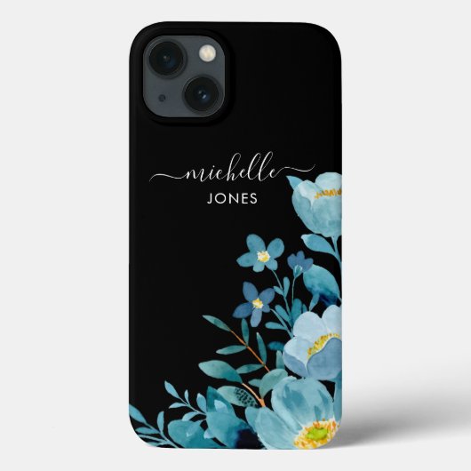 Green Watercolor Flowers Case-Mate iPhone Case (Achterkant)