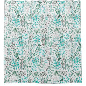 Green Watercolor Foliage Douchegordijn (Voorkant)