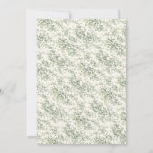 Green Watercolor Garden art Gate Wedding Kaart (Achterkant)