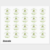 Green Watercolor Shamrock St Patrick's Day Party Ronde Sticker (Vel)