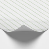 Green Watercolor Stripes Christmas Wrapping Paper Cadeaupapier (Hoek)