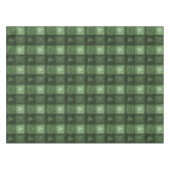Green Watercolor Texture Plaid And Trees Christmas Tafelkleed (Voorkant (Horizontaal))