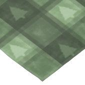 Green Watercolor Texture Plaid And Trees Christmas Tafelkleed (Gekanteld)