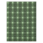 Green Watercolor Texture Plaid And Trees Christmas Tafelkleed (Voorkant)