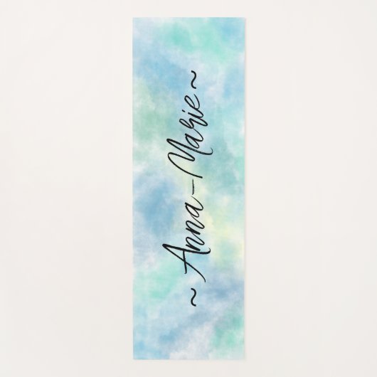 Green watercolor  yogamat (Voorkant)