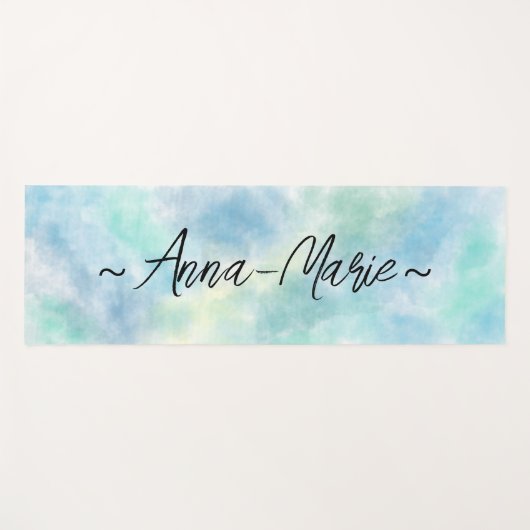 Green watercolor  yogamat (Voorkant (horizontaal))