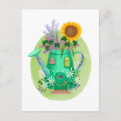 Green Watering Can Cottage Briefkaart (Voorkant)