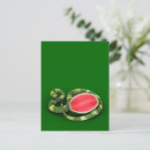 Green Watermelon Snake Briefkaart (Staand voorkant)
