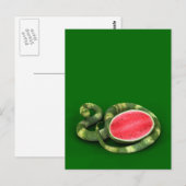 Green Watermelon Snake Briefkaart (Voorkant / Achterkant)